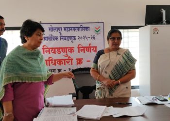 मुख्य निवडणूक निरीक्षक श्रीमती नयना गुंडे यांनी केली नॉर्थकोट प्रशालेथ पाहणी..!