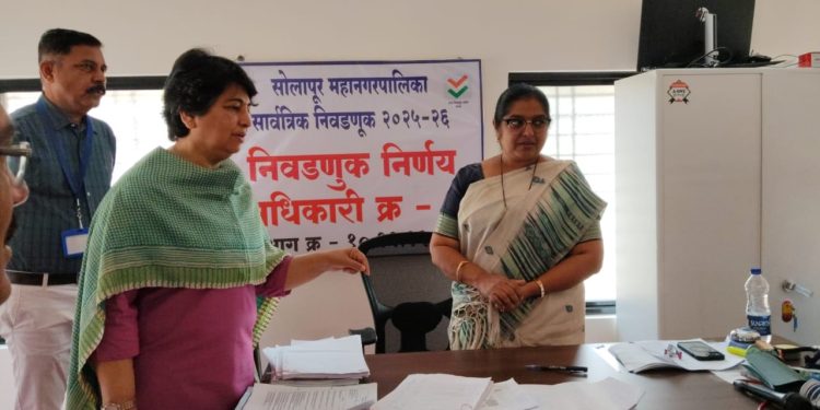 मुख्य निवडणूक निरीक्षक श्रीमती नयना गुंडे यांनी केली नॉर्थकोट प्रशालेथ पाहणी..!