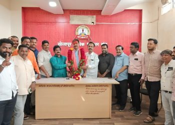 सोलापूर श्रमिक पत्रकार संघ, राज्य मराठी पत्रकार संघातर्फे नूतन स्वीकृत नगरसेवक मनीष केत यांचा सत्कार