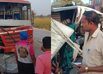 मंगळवेढा-पंढरपूर मार्गावर एसटी पिकअपचा भीषण अपघात, एकाचा मृत्यू; ६ विद्यार्थी जखमी