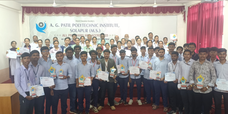 ए. जी. पाटील पॉलिटेक्निकमध्ये राष्ट्रीय स्तरावरील तांत्रिक शोधनिबंध स्पर्धां संपन्न…