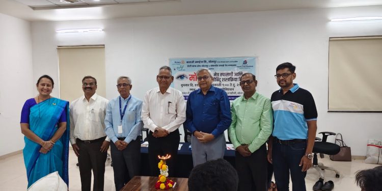 नेत्र तपासणी व मोतीबिंदू शस्त्रक्रिया शिबिरात ४५७ जणांची तपासणी