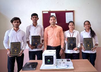 एजी पाटील पॉलिटेक्निकच्या विद्यार्थ्यांचा नाविन्यपूर्ण ईव्ही बॅटरी प्रकल्प