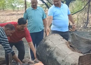 मुळेगाव तांड्यावर पोलिसांचा धडक छापा; ७.४७ लाखांचा हातभट्टी साहित्याचा नाश