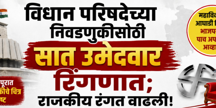 विधान परिषदेच्या निवडणुकीसाठी सात उमेदवार रिंगणात; राजकीय रंगत वाढली