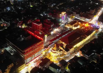 रोषणाईच्या साजात सजली पंढरी; आकाशातून खुलले वैकुंठ!